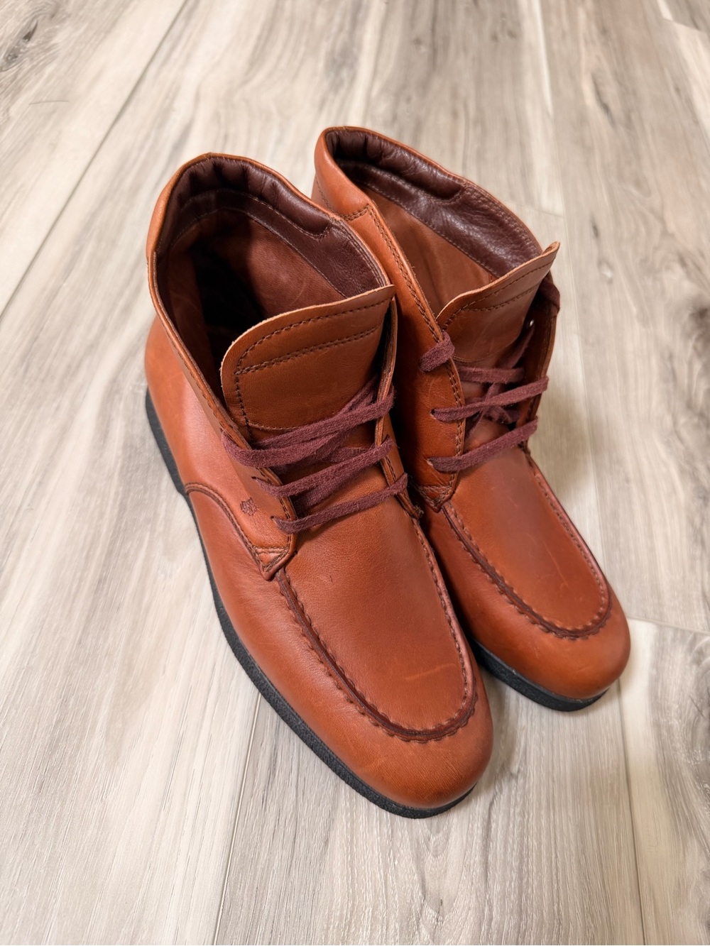 TOD’S Brown Leather Chukka Desert Boots Made in Italy EU 39